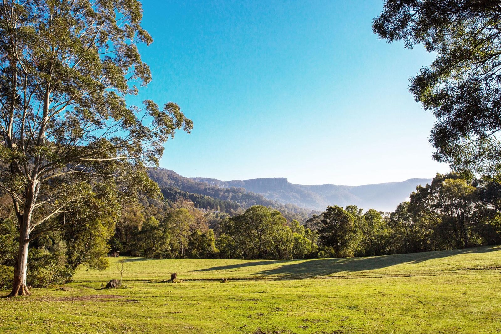 A wide view over the valley from the retreat grounds